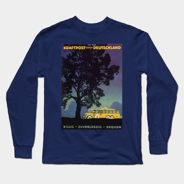 Vintage Travel Poster, Germany Long Sleeve T-Shirt by MasterpieceCafe